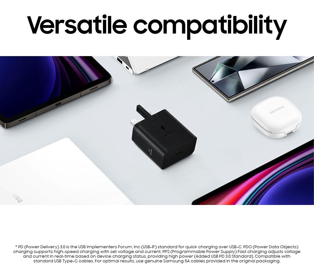 SAMSUNG 45w USB-C Fast Charger & USB-C Cable image number 7 of 9