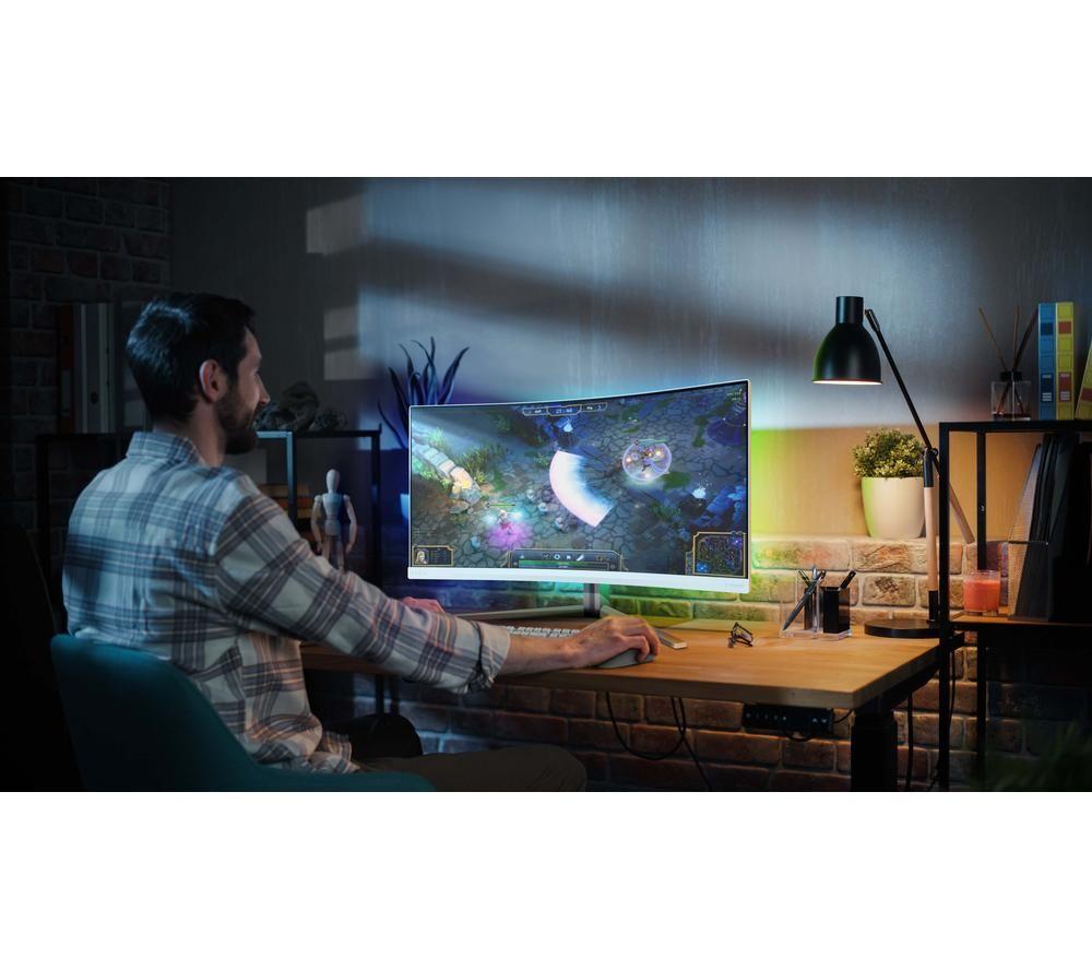 PHILIPS Evnia 34M2C5501/00 Wide Quad HD 34" Curved VA LCD Gaming Monitor - Grey & White image number 2 of 8