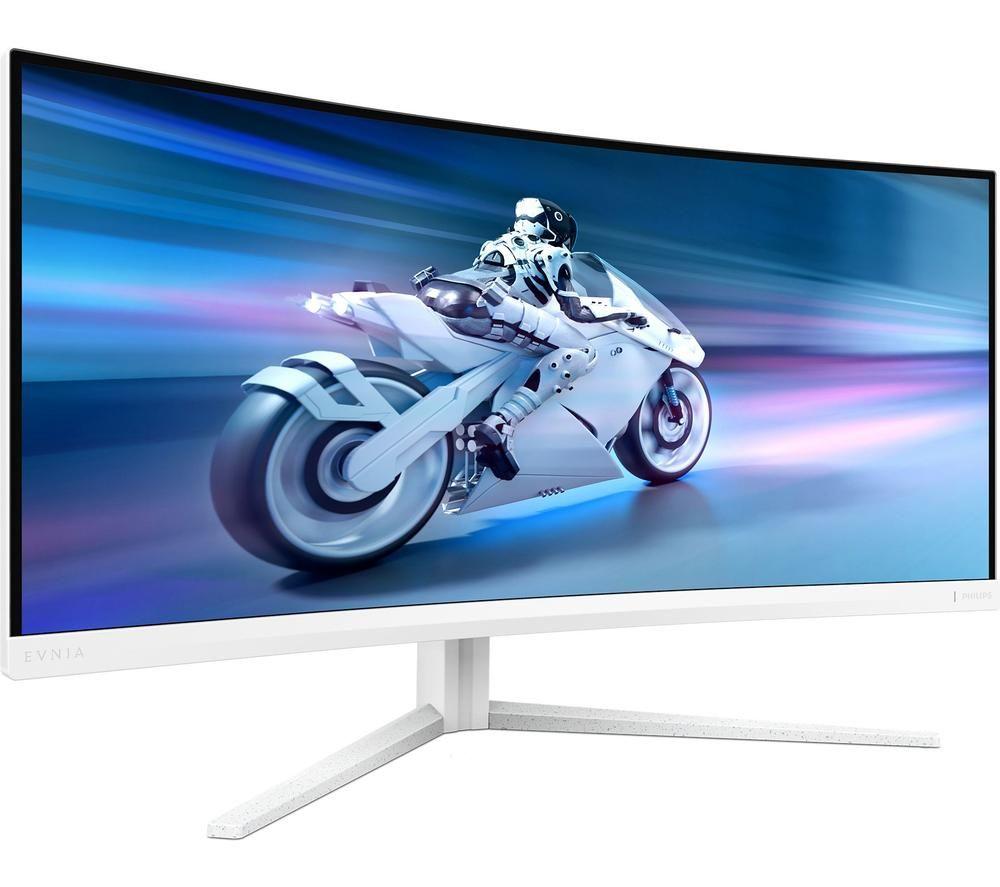 PHILIPS Evnia 34M2C5501/00 Wide Quad HD 34" Curved VA LCD Gaming Monitor - Grey & White image number 8 of 8