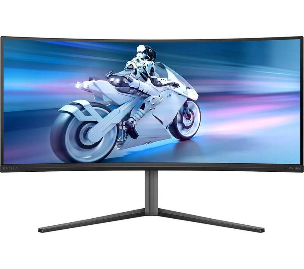 PHILIPS Evnia 34M2C6500/00 Wide Quad HD 34" Curved QD-OLED Gaming Monitor - Dark Slate image number 2 of 10