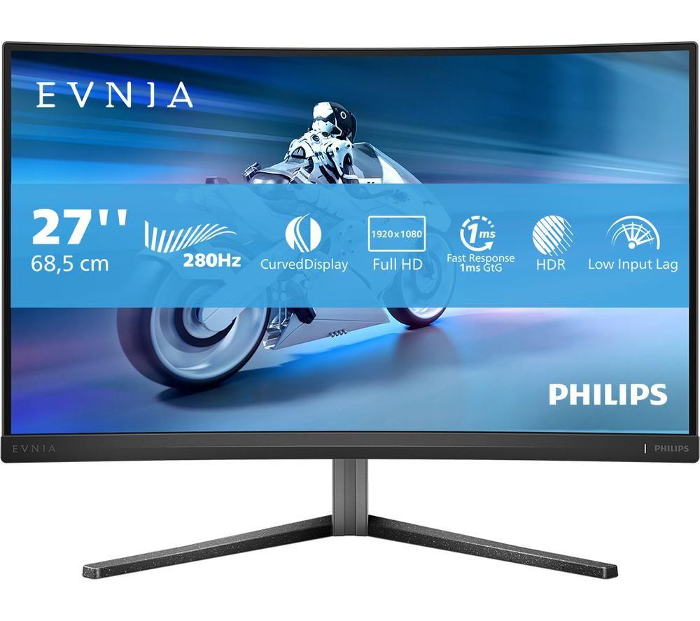 Philips Evnia 27M2C5200W/00 Full HD 27" Curved VA LCD Gaming Monitor - Grey, Silver/Grey