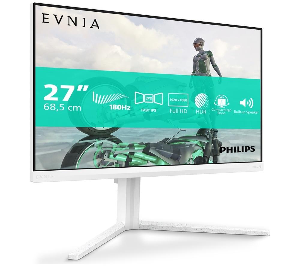 PHILIPS Evnia 27M2N3201A/00 Full HD 27" Rapid IPS Gaming Monitor - White image number 2 of 10
