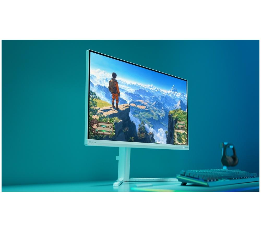 PHILIPS Evnia 27M2N3201A/00 Full HD 27" Rapid IPS Gaming Monitor - White image number 7 of 10