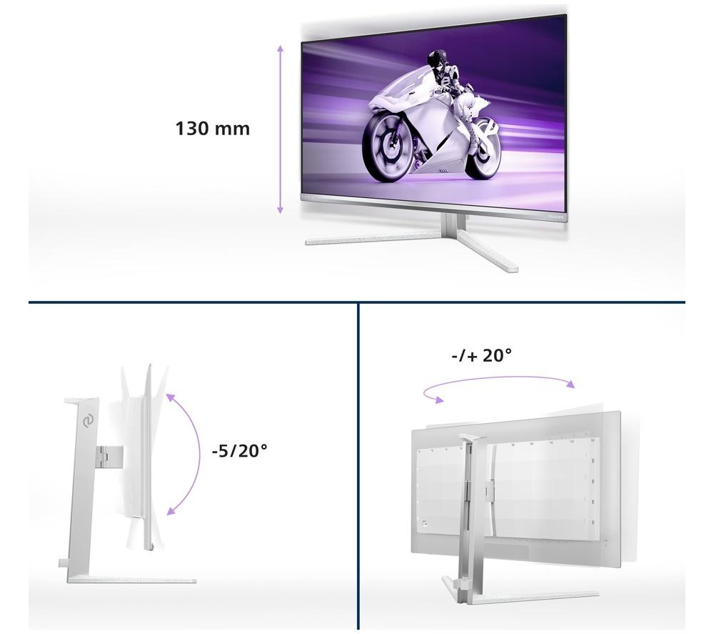 PHILIPS Evnia 27M2N8500/00 Quad HD 27" QD-OLED Gaming Monitor - White image number 9 of 9