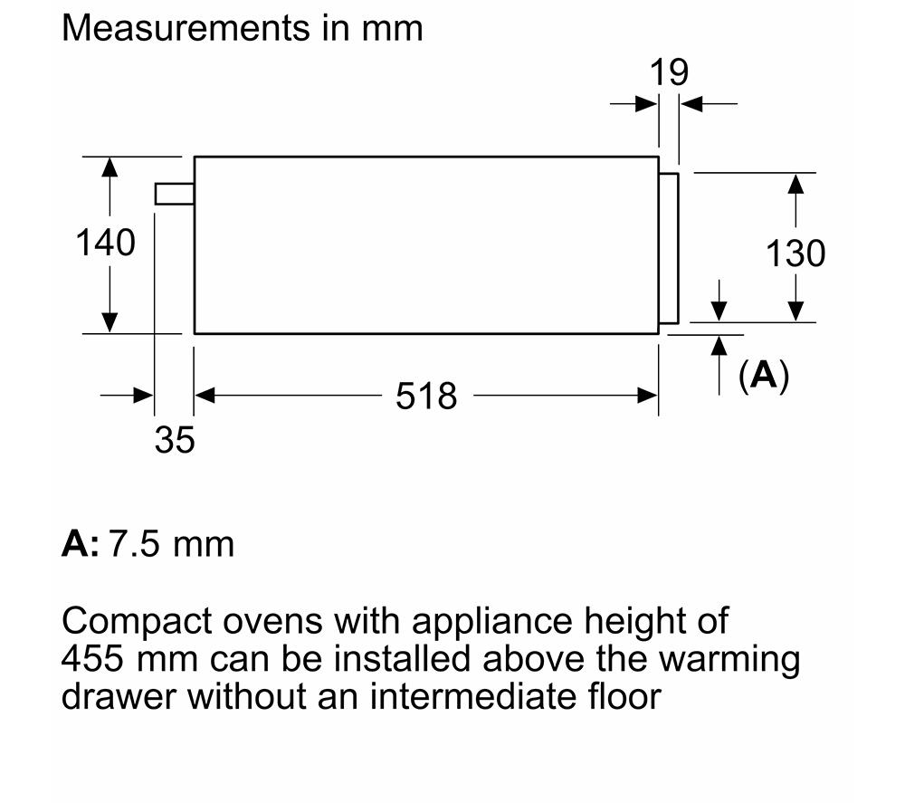 BOSCH Series 8 BIC7101B1B Warming Drawer - Black image number 8 of 9