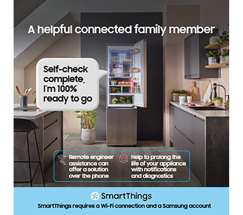 SAMSUNG Bespoke SpaceMax RB38C7AGWS9/EU Smart 70/30 Fridge Freezer - Refined Inox image number 8 of 10