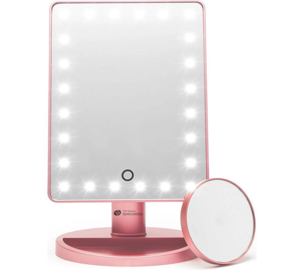 RIO 24 LED Make-up Mirror with 10x Magnifying Spot Mirror - Rose Gold image number 2 of 8