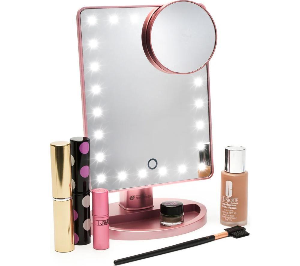 RIO 24 LED Make-up Mirror with 10x Magnifying Spot Mirror - Rose Gold image number 3 of 8