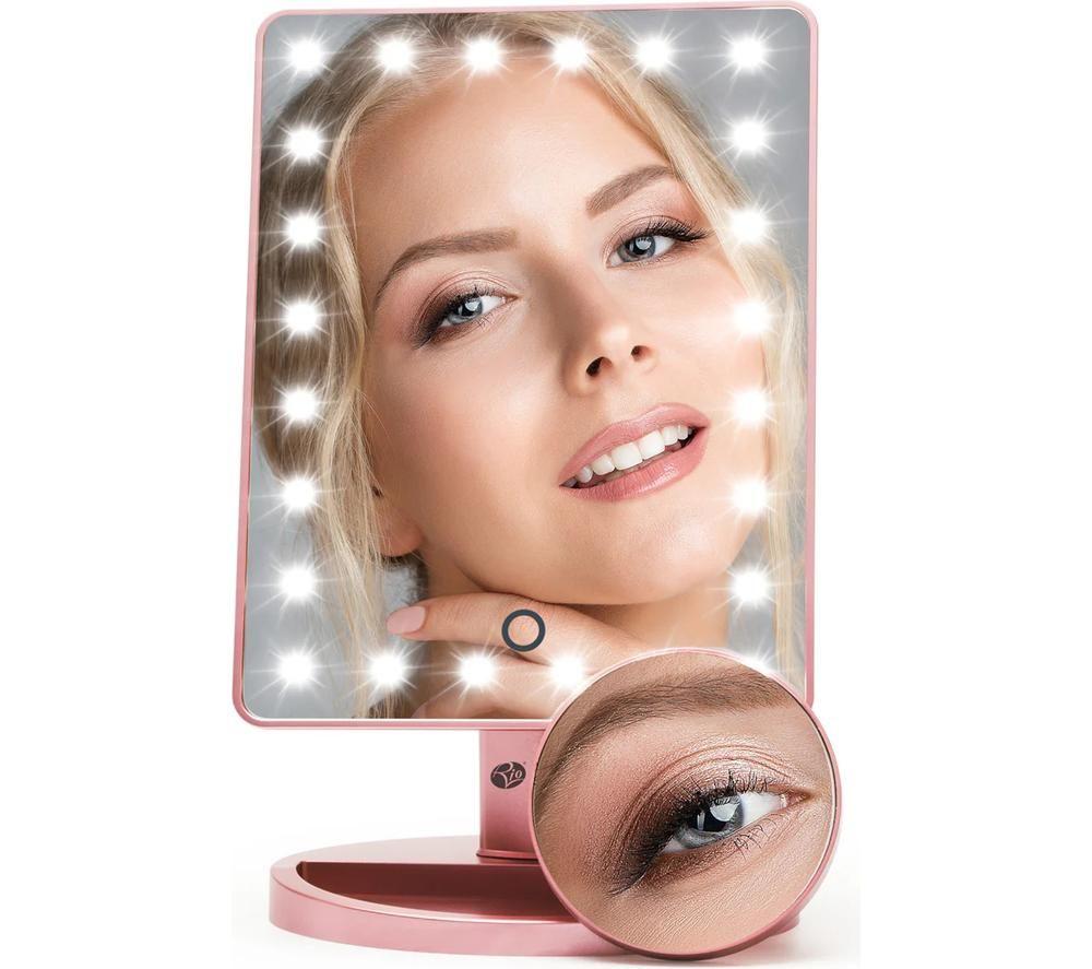 RIO 24 LED Make-up Mirror with 10x Magnifying Spot Mirror - Rose Gold image number 5 of 8