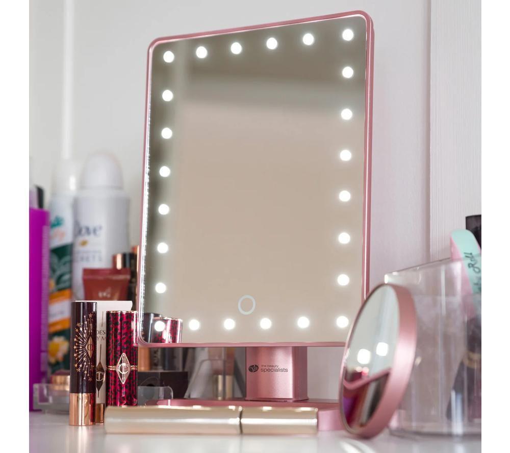 RIO 24 LED Make-up Mirror with 10x Magnifying Spot Mirror - Rose Gold image number 8 of 8