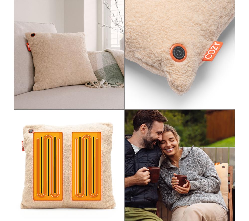 BODI-TEK Cozy Una Heated Wool Cushion - Beige, 45 x 45cm image number 3 of 4
