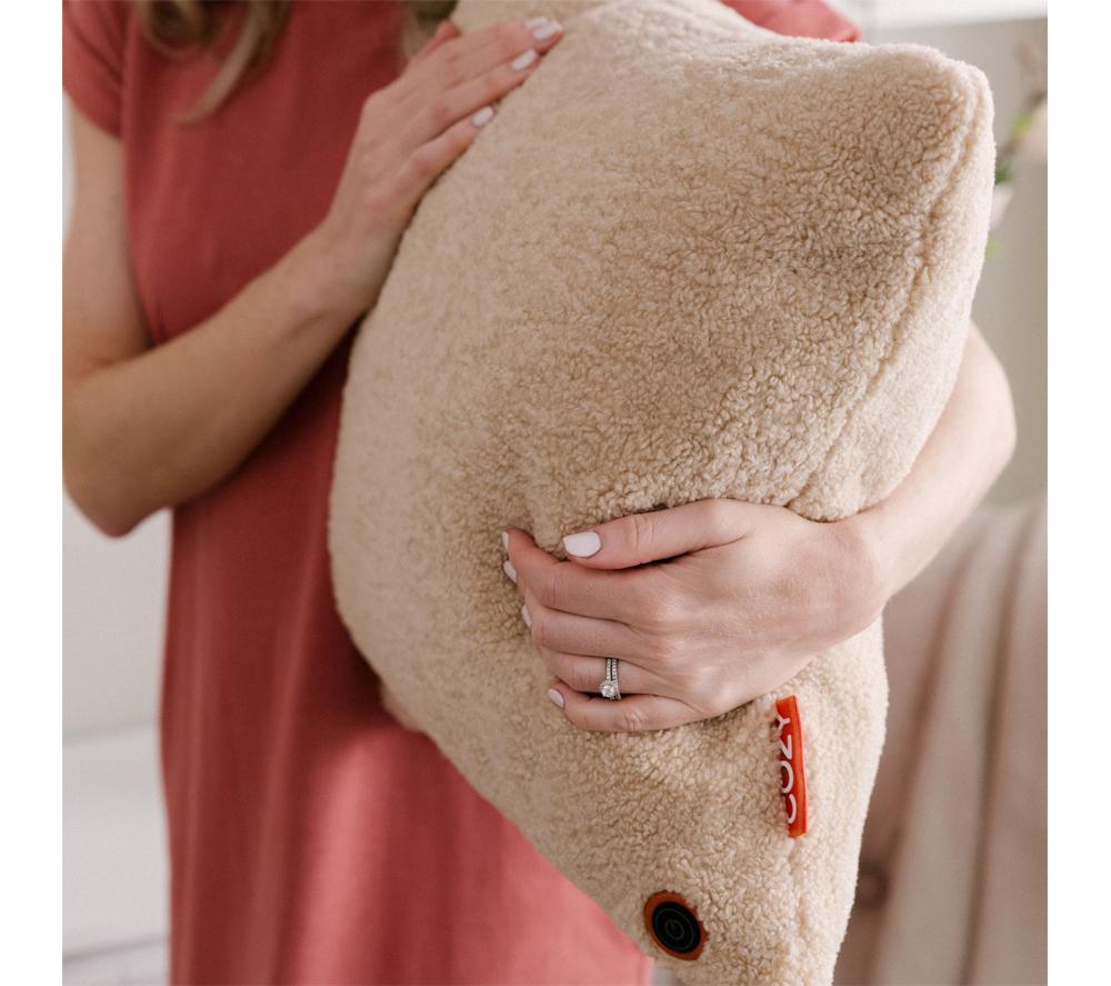 BODI-TEK Cozy Una Heated Wool Cushion - Beige, 45 x 45cm image number 4 of 4