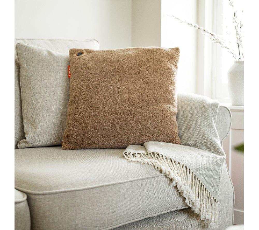 BODI-TEK Cozy Una Heated Cushion - Light Chocolate, 45 x 45cm image number 4 of 4