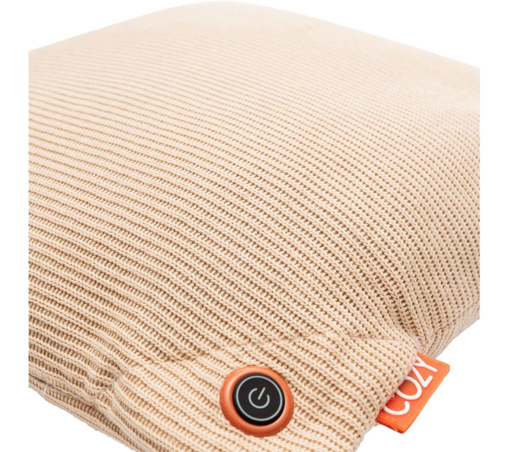 BODI-TEK Cozy Una Heated Knitted Fabric Cushion - Beige, 45 x 45cm image number 2 of 7