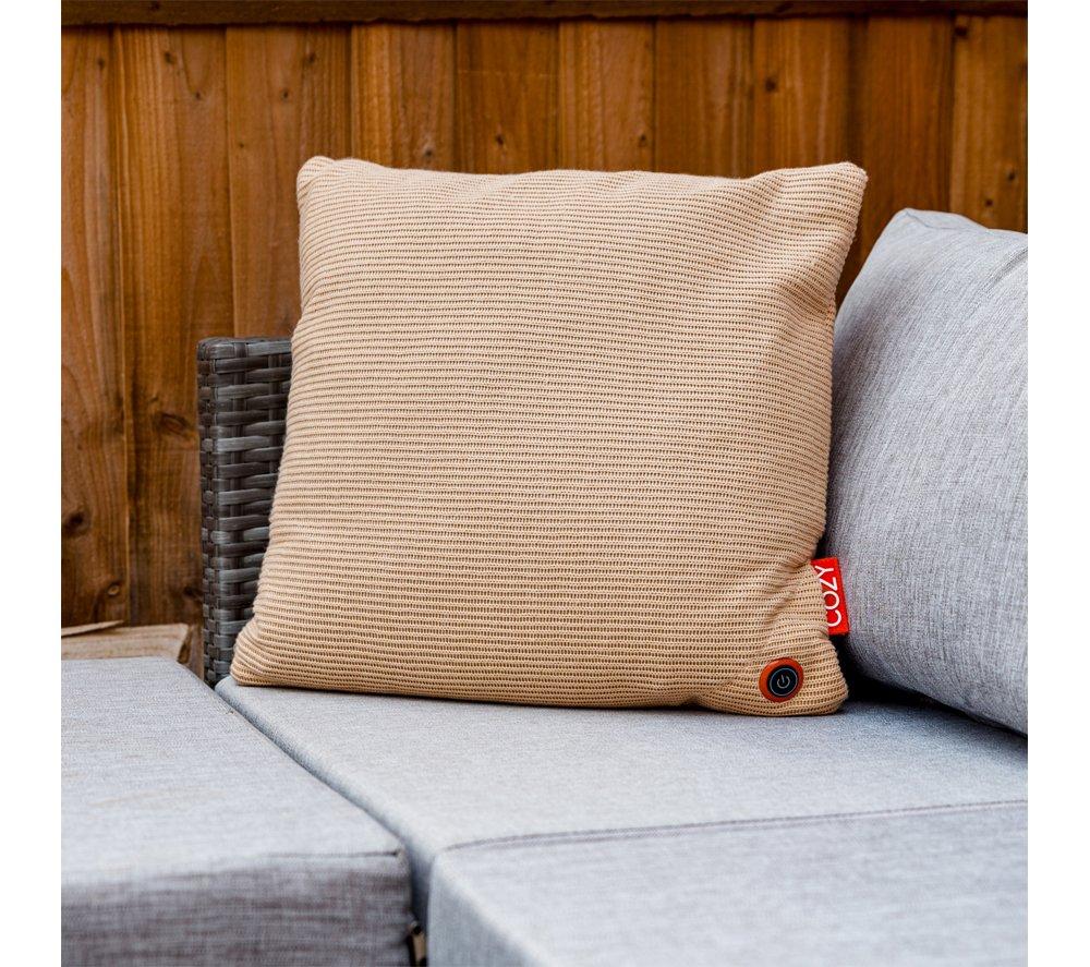 BODI-TEK Cozy Una Heated Knitted Fabric Cushion - Beige, 45 x 45cm image number 4 of 7