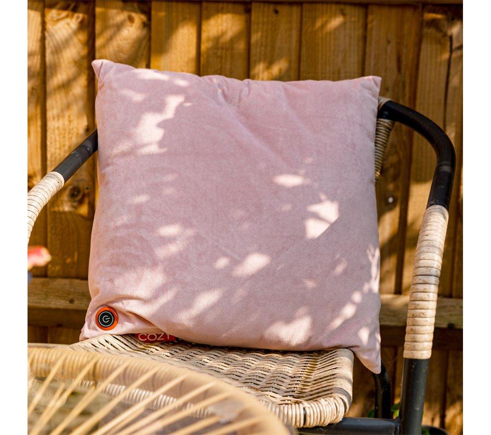 BODI-TEK Cozy Una Heated Cushion - Light Pink, 45 x 45cm image number 3 of 7