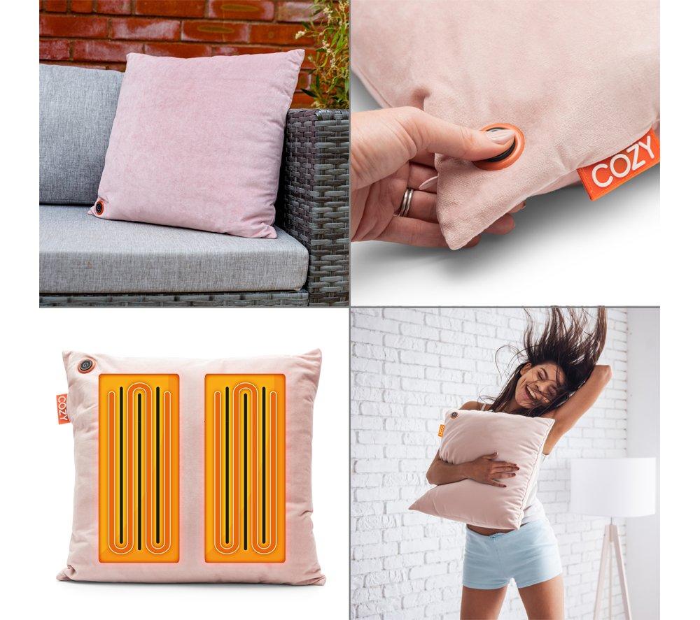 BODI-TEK Cozy Una Heated Cushion - Light Pink, 45 x 45cm image number 6 of 7