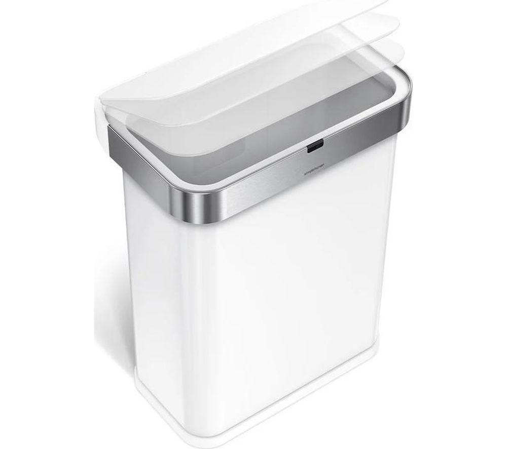 SIMPLEHUMAN ST2033 58-litre Rectangular Bin - White image number 2 of 6