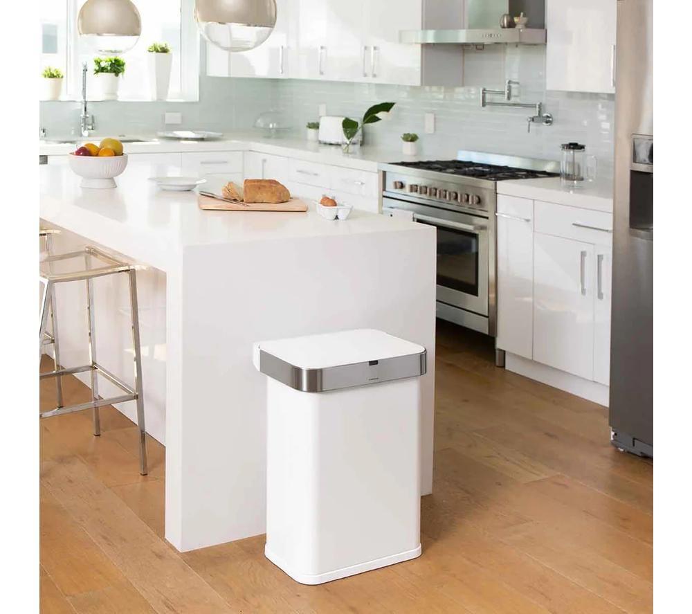 SIMPLEHUMAN ST2033 58-litre Rectangular Bin - White image number 5 of 6