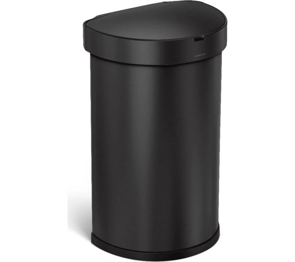 Simplehuman St2044 45-Litre Semi-Round Bin - Matte Black