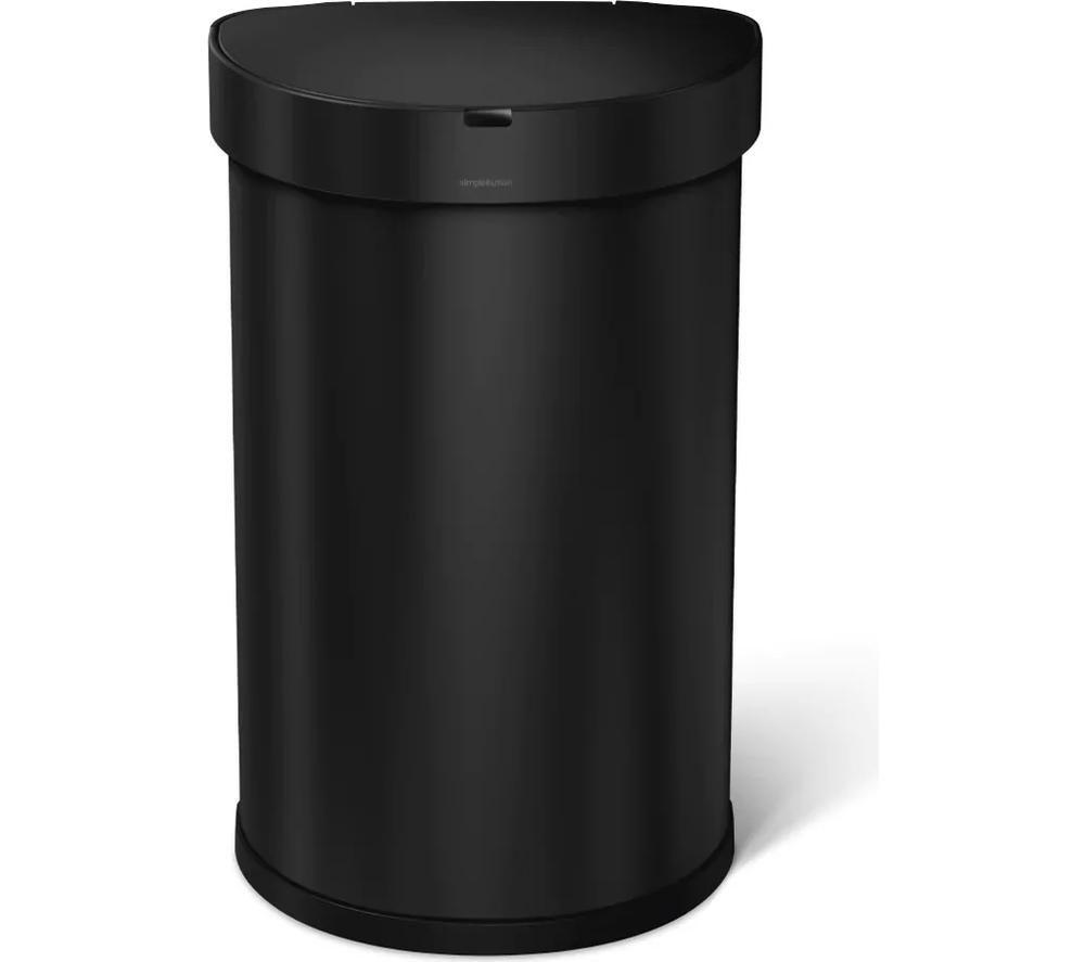 SIMPLEHUMAN ST2044 45-litre Semi-Round Bin - Matte Black image number 2 of 5