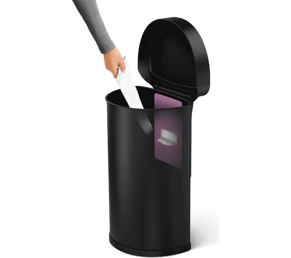 SIMPLEHUMAN ST2044 45-litre Semi-Round Bin - Matte Black image number 4 of 5