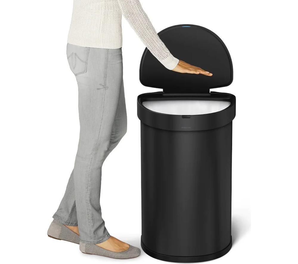 SIMPLEHUMAN ST2044 45-litre Semi-Round Bin - Matte Black image number 5 of 5