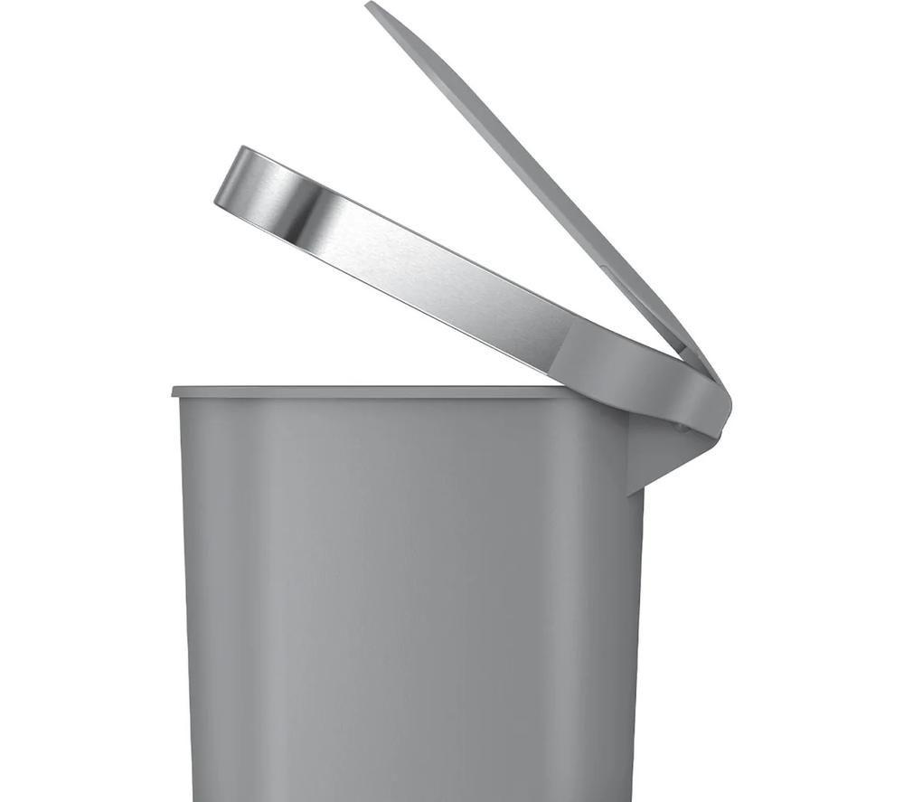 SIMPLEHUMAN CW1391 40-litre Slim Rectangular Pedal Bin - Grey image number 4 of 5
