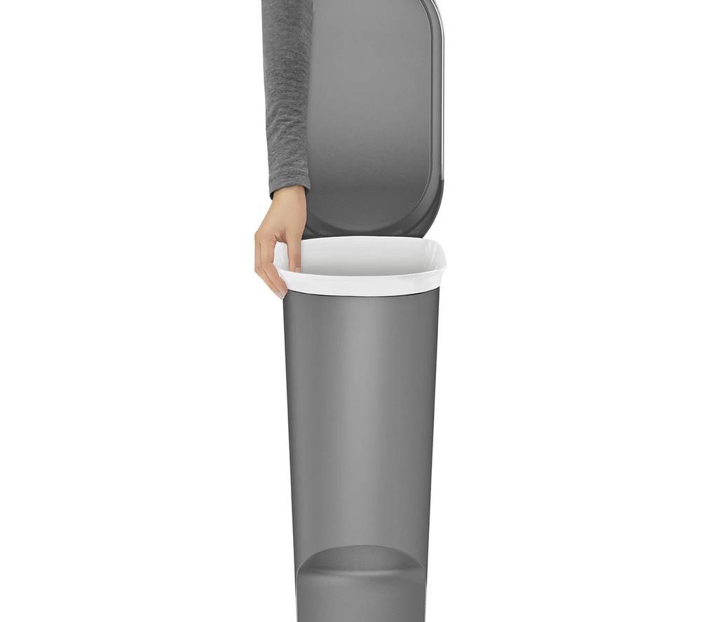 SIMPLEHUMAN CW1391 40-litre Slim Rectangular Pedal Bin - Grey image number 5 of 5