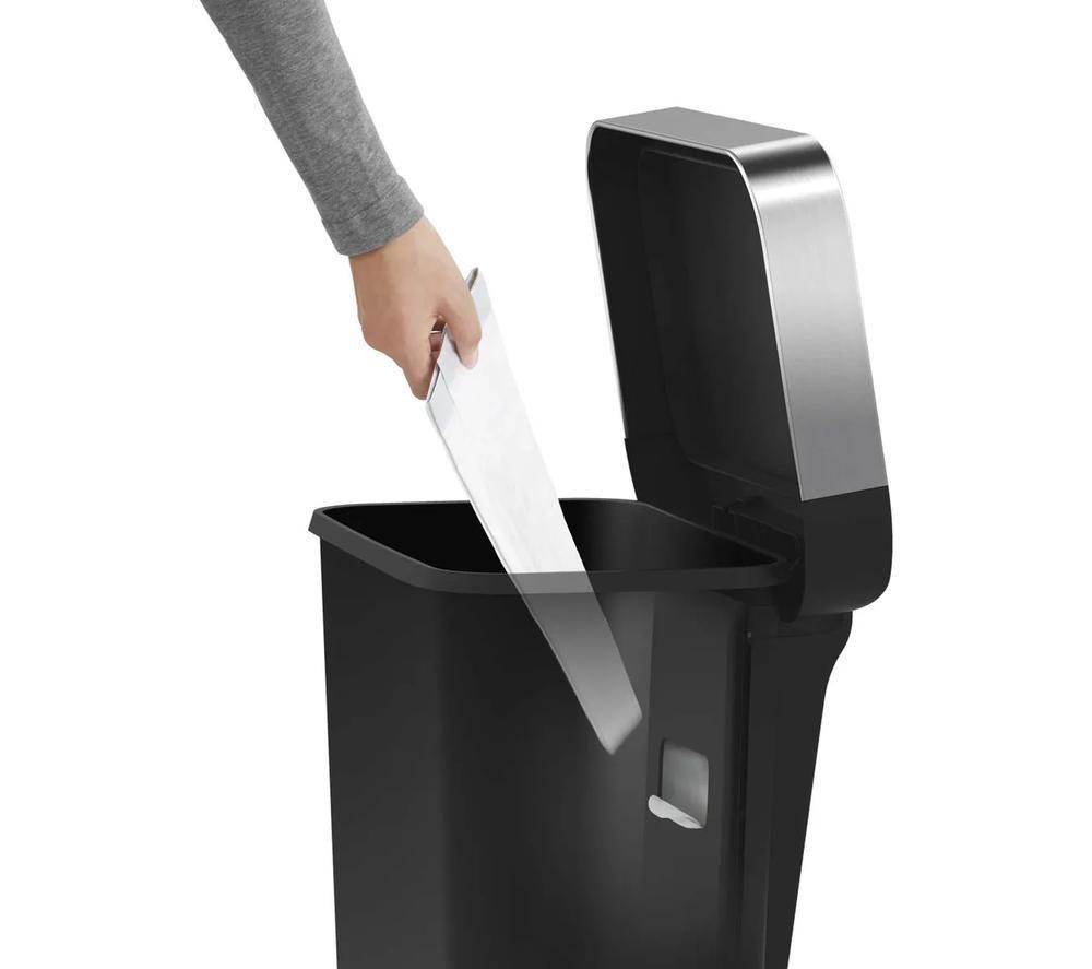 SIMPLEHUMAN CW1385CB 45-Litre Rectangular Bin - Black image number 4 of 5