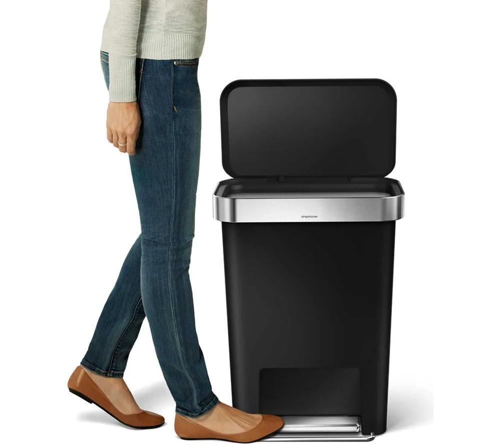 SIMPLEHUMAN CW1385CB 45-Litre Rectangular Bin - Black image number 5 of 5