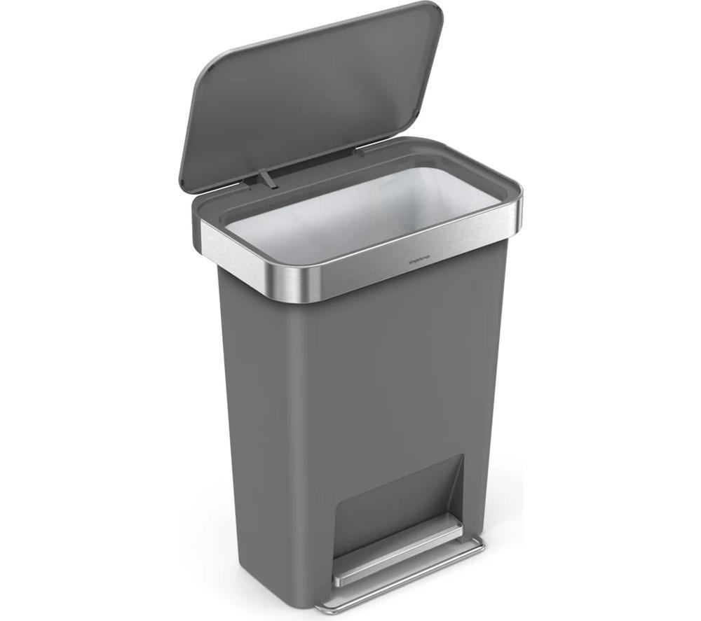 SIMPLEHUMAN CW1386CB 45-Litre Rectangular Bin - Grey image number 2 of 5