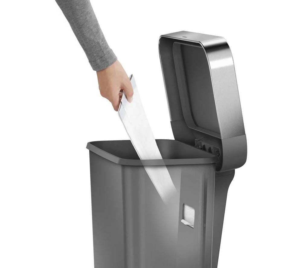 SIMPLEHUMAN CW1386CB 45-Litre Rectangular Bin - Grey image number 5 of 5