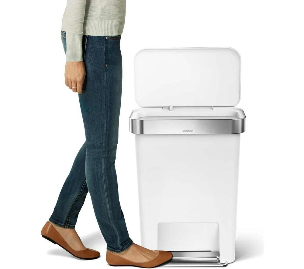 SIMPLEHUMAN CW1387CB 45-Litre Rectangular Bin - White image number 4 of 5