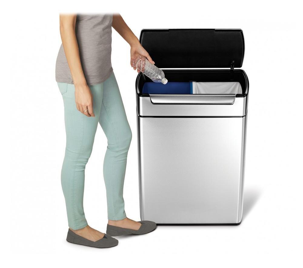 SIMPLEHUMAN CW2018 48-litre Rectangular Bin - Stainless Steel image number 4 of 4