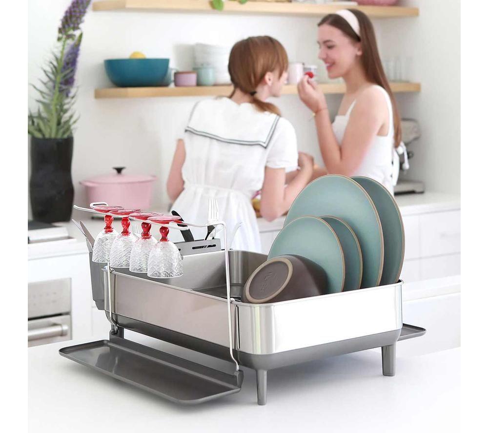 SIMPLEHUMAN KT1181 Steel Frame Dish Rack - Grey image number 5 of 6