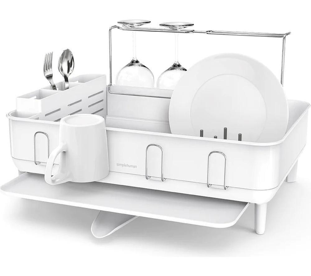 SIMPLEHUMAN KT1198 Steel Frame Dish Rack - White image number 2 of 6