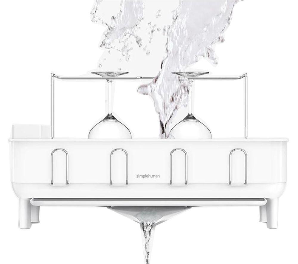 SIMPLEHUMAN KT1198 Steel Frame Dish Rack - White image number 4 of 6