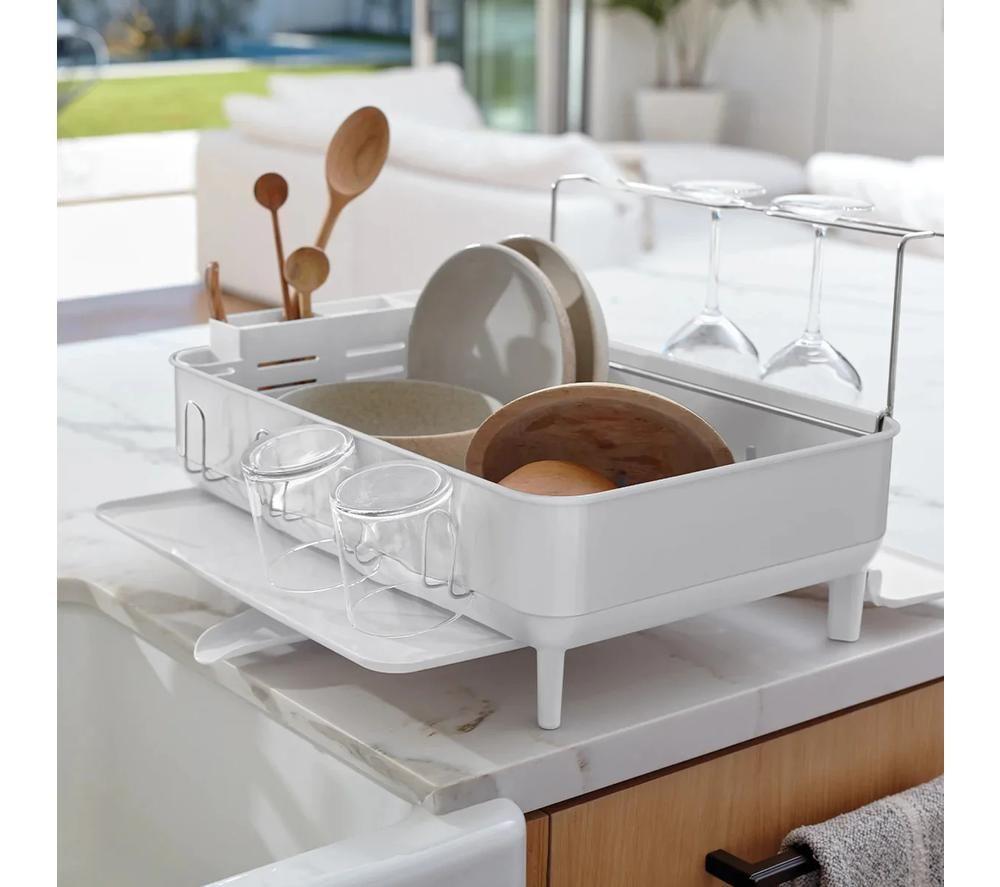 SIMPLEHUMAN KT1198 Steel Frame Dish Rack - White image number 5 of 6