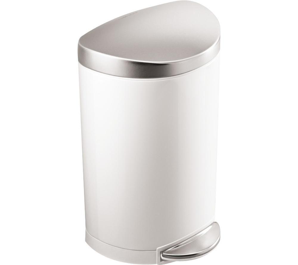 SIMPLEHUMAN CW1867 Circular Rubbish Bin - White image number 2 of 5