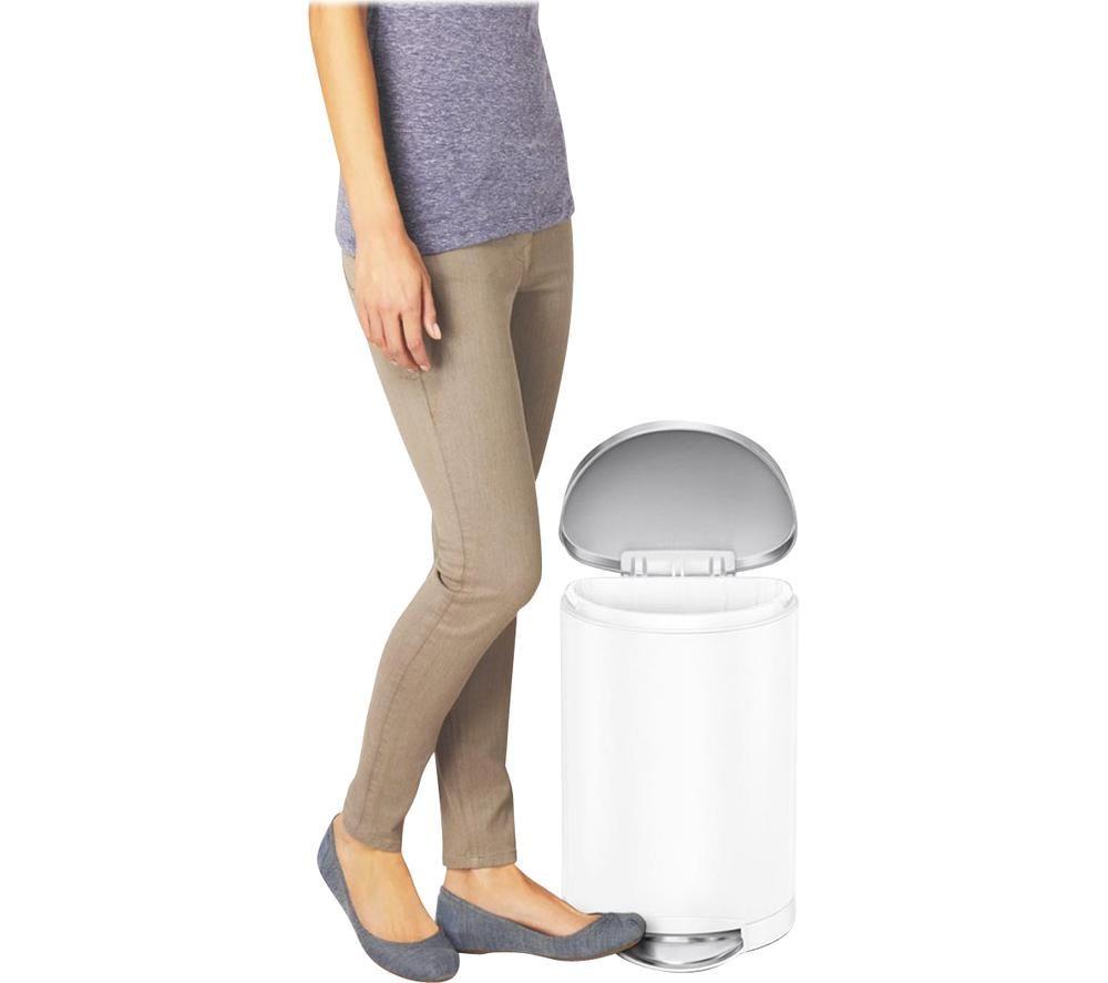 SIMPLEHUMAN CW1867 Circular Rubbish Bin - White image number 4 of 5