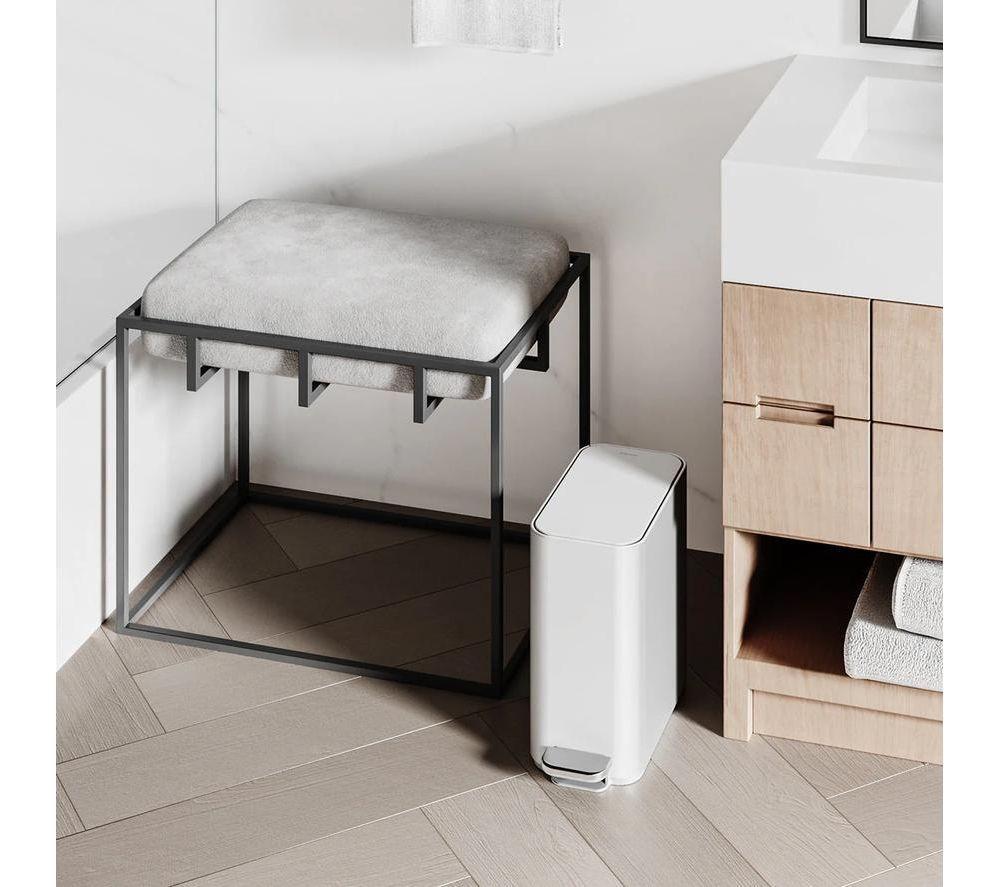 SIMPLEHUMAN CW2102 5-litre Slim Rectangular Pedal Bin - White image number 3 of 7