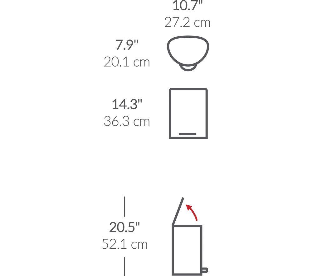 SIMPLEHUMAN CW2108 6-Litre Semi-Round Bin - White image number 2 of 8