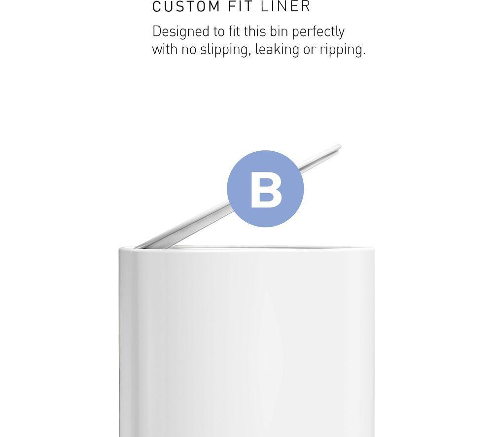 SIMPLEHUMAN CW2108 6-Litre Semi-Round Bin - White image number 3 of 8
