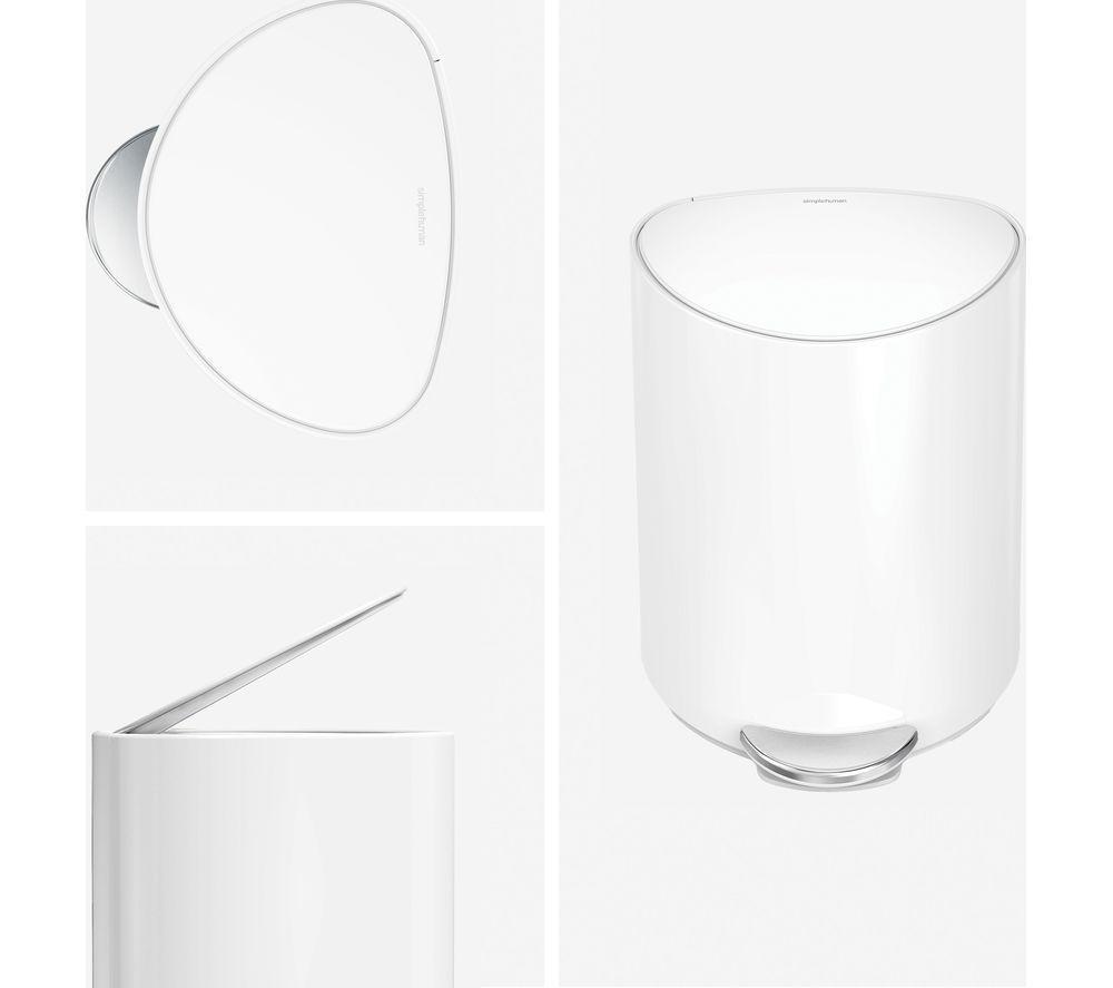 SIMPLEHUMAN CW2108 6-Litre Semi-Round Bin - White image number 8 of 8