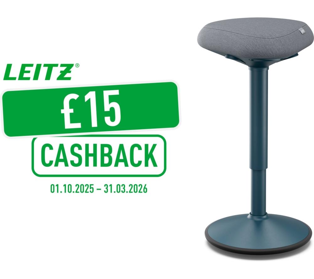 LEITZ Ergo Active Standing Stool with Comfort Seat - Dark Grey image number 2 of 11