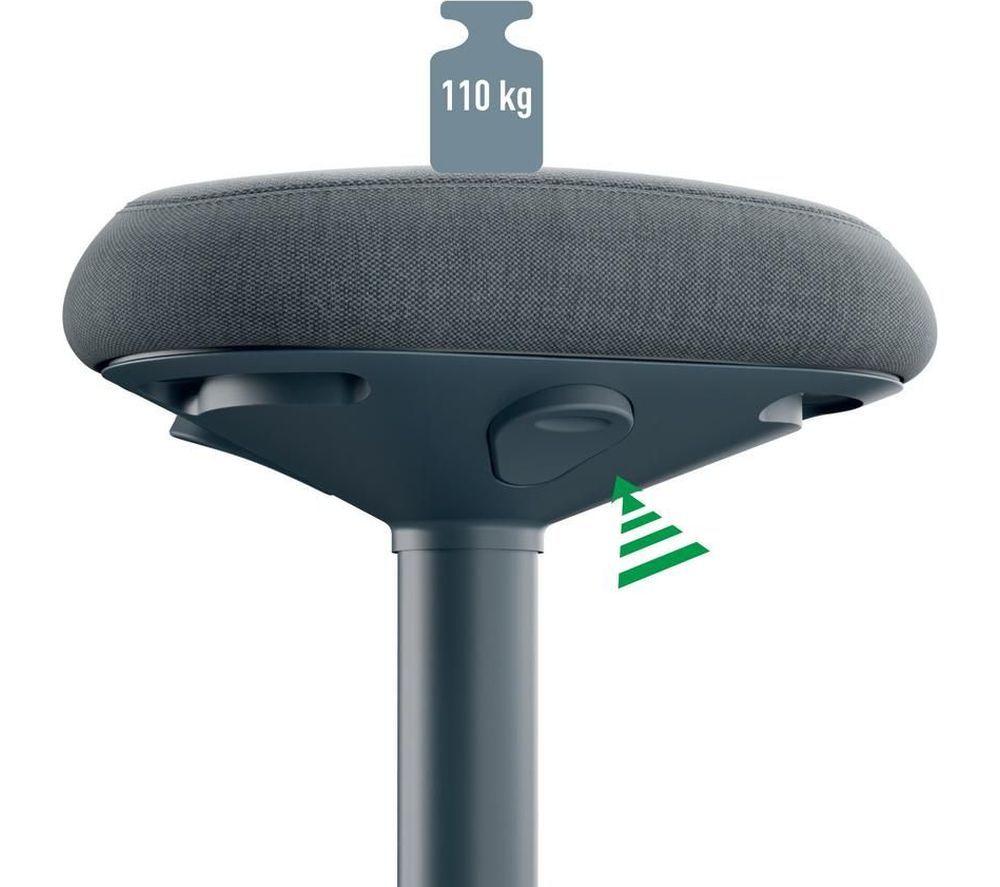 LEITZ Ergo Active Standing Stool with Comfort Seat - Dark Grey