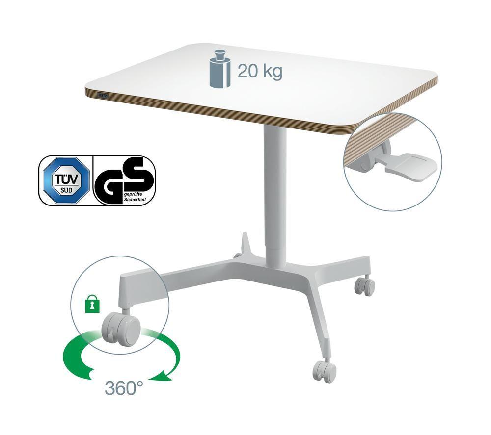 LEITZ Ergo Small Sit Standing Desk - White