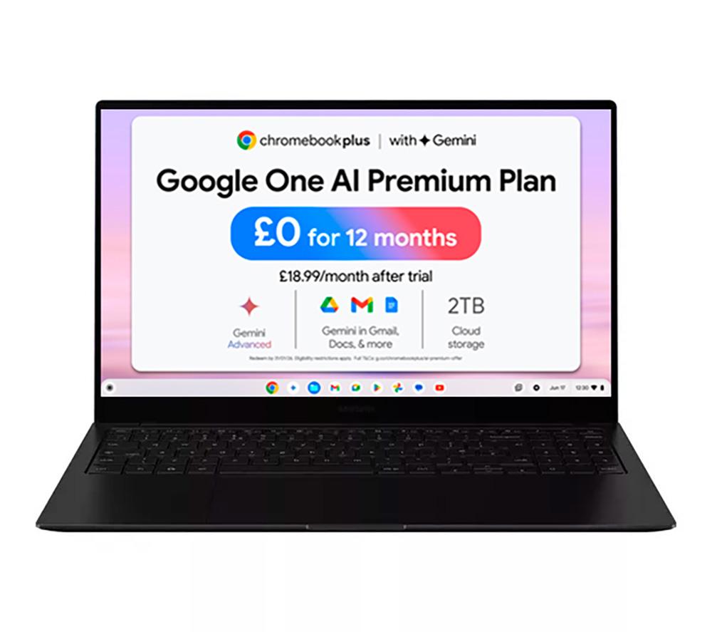 SAMSUNG Galaxy 15.6" Chromebook Plus - Intel® Core™ 5, 256 GB UFS, Neptune Blue
