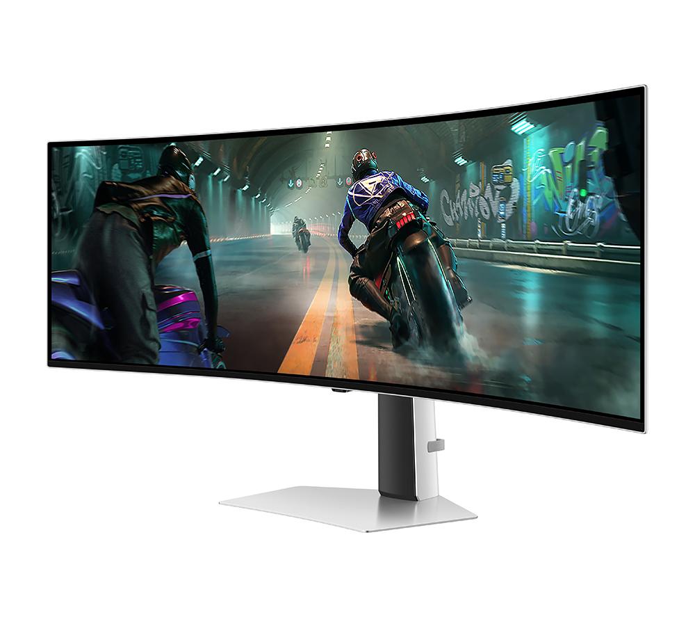 SAMSUNG Odyssey G9 LS49DG912SUXXU Dual Quad HD 49" Curved OLED Gaming Monitor - Silver image number 3 of 14